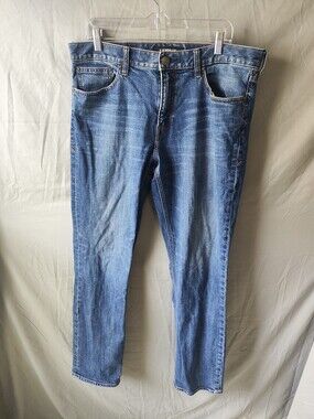 Express Jeans Mens 34x36 Classic Boot Stretch Denim Straight Fit Medium Wash